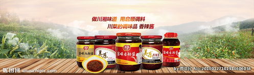 辣椒醬產(chǎn)品海報(bào)廣告圖圖片
